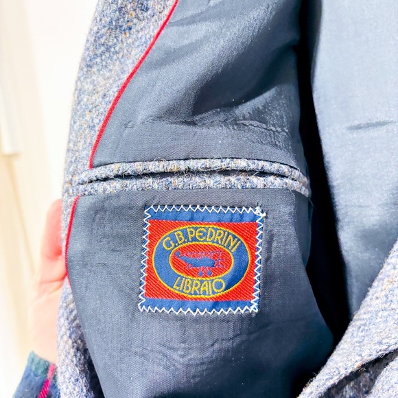 G.P. PEDRINI Vintage grey wool blazer | Double breasted retro suit | Size 44R * - Picture 6 of 8